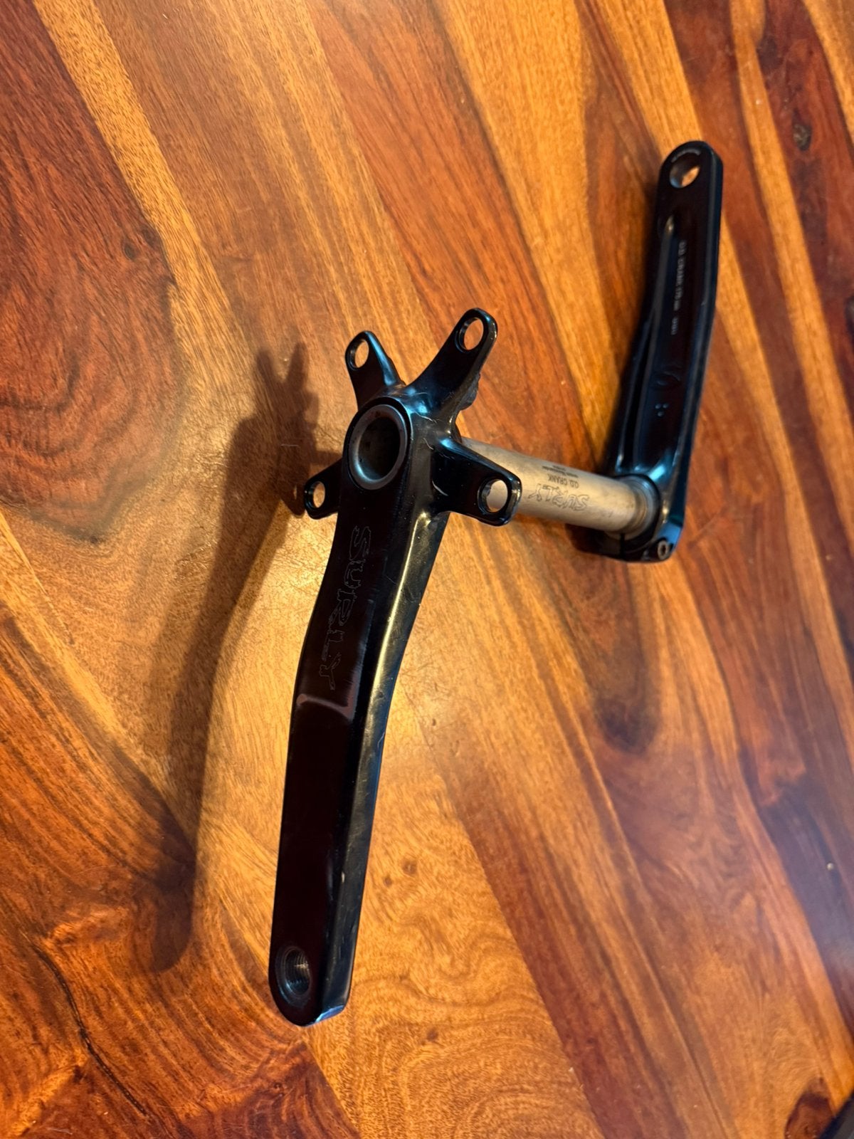 Surly OD crankstel 175mm voor Moonlander of Ice Cream Truck., Crankstel of Pedalen, Gebruikt, Ophalen of Verzenden, Fatbike