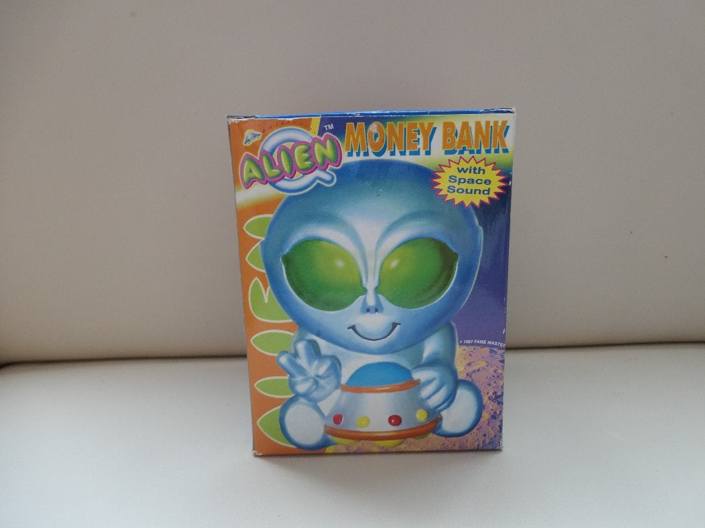 spaarpot alien met geluid, Ophalen, Zo goed als nieuw, Kunststof, Overige thema's