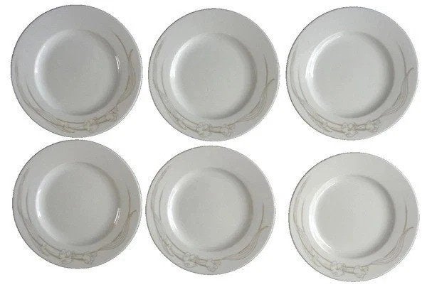 Mosa ontbijtborden 6-delig 21cm wit grijs bloemig, Coolsingel 104, 3011 AG Rotterdam, Netherlands, Overige merken, Verzenden, Zo goed als nieuw