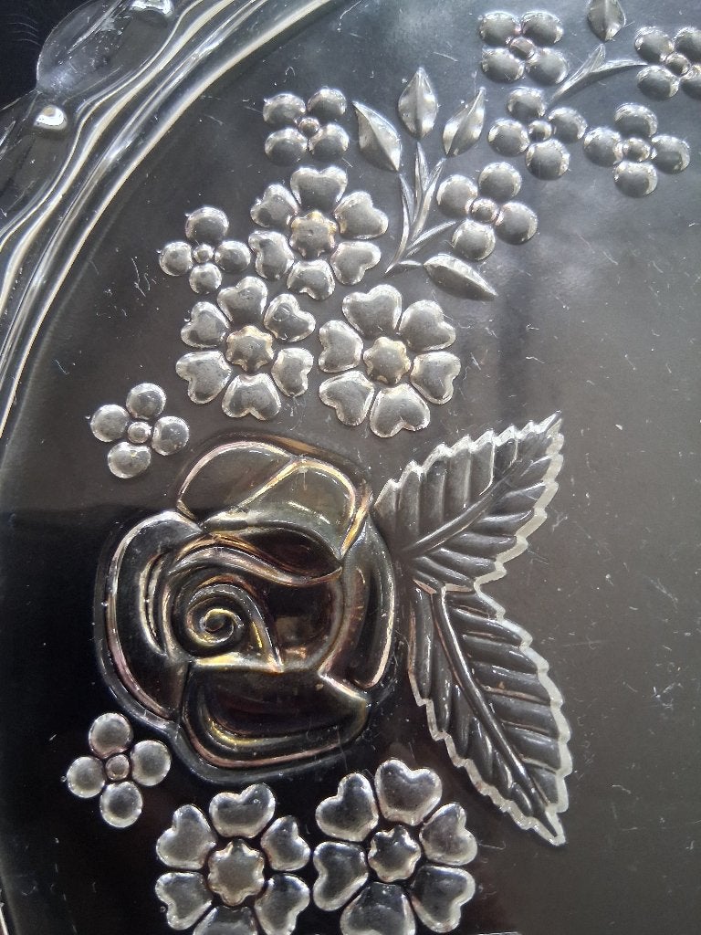 Walther Glas schaal met rozen glas *eureka*, Ophalen of Verzenden