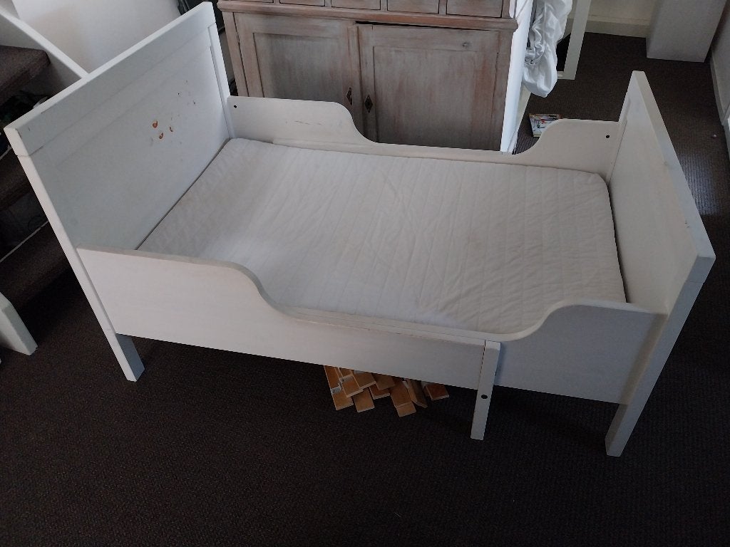 peuterbed 80x130 cm, Kinderen en Baby's, Kinderkamer | Bedden, Gebruikt, 70 tot 85 cm, 140 tot 160 cm, Ophalen