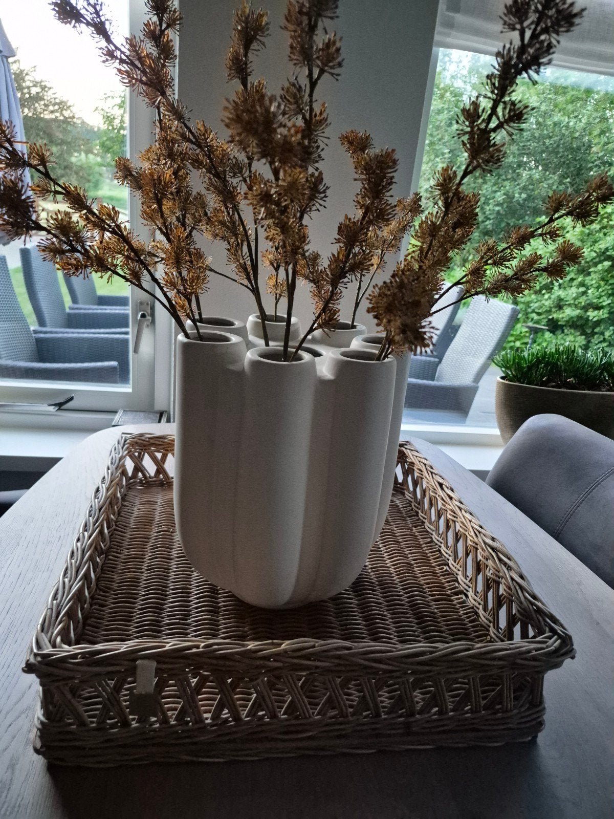Riviera Maison grote ratan mand., Huis en Inrichting, Woonaccessoires | Droogbloemen, Ophalen