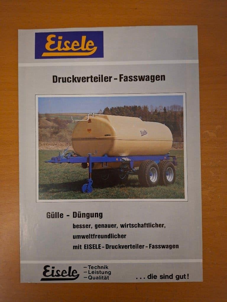 Folder Eisele mesttank, waterwagen, Ophalen of Verzenden, Gelezen, Tractor en Landbouw