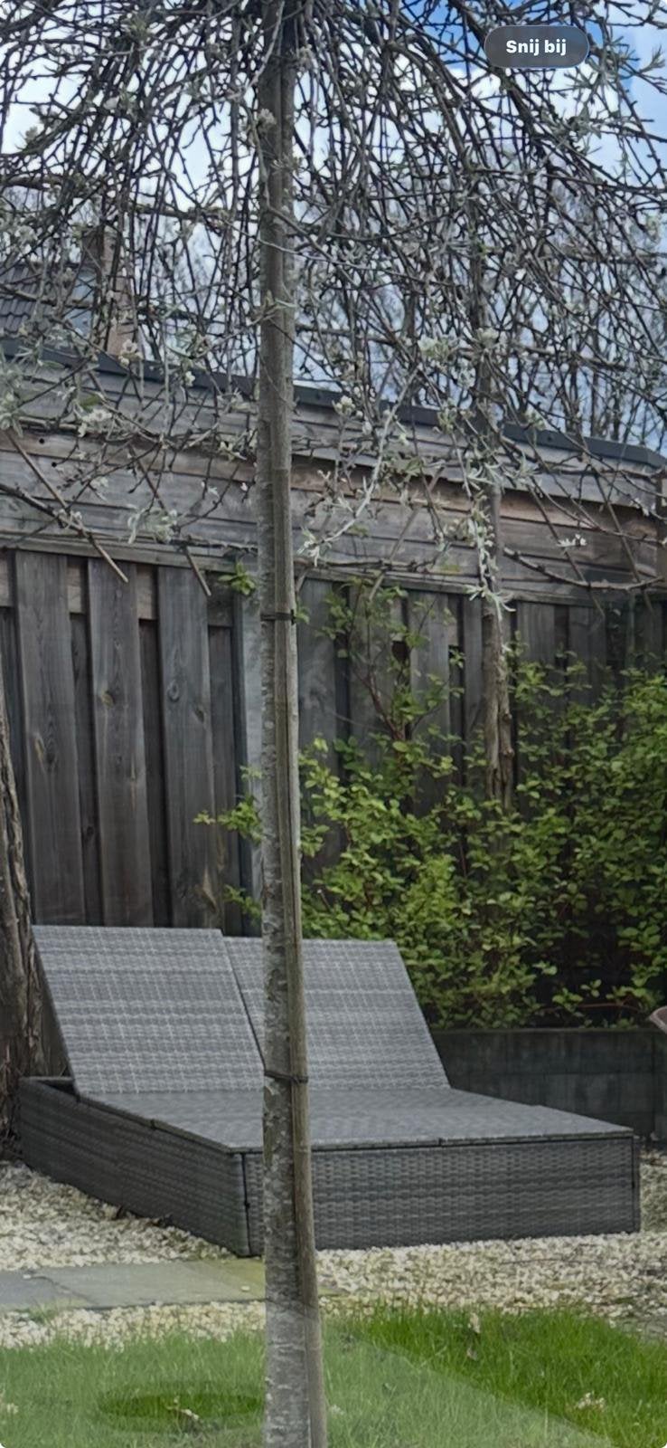Gratis afhalen - ligbed met kussens, Tuin en Terras, Ophalen, Gebruikt, Wicker