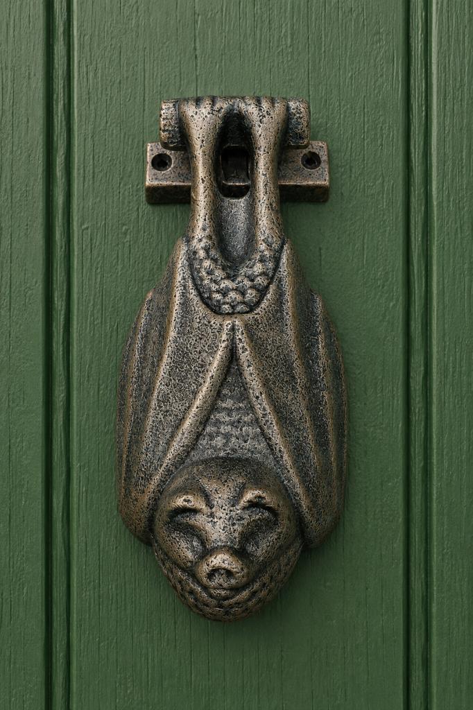 DEURKLOPPER VLEERMUIS / gietijzer / 20 CM