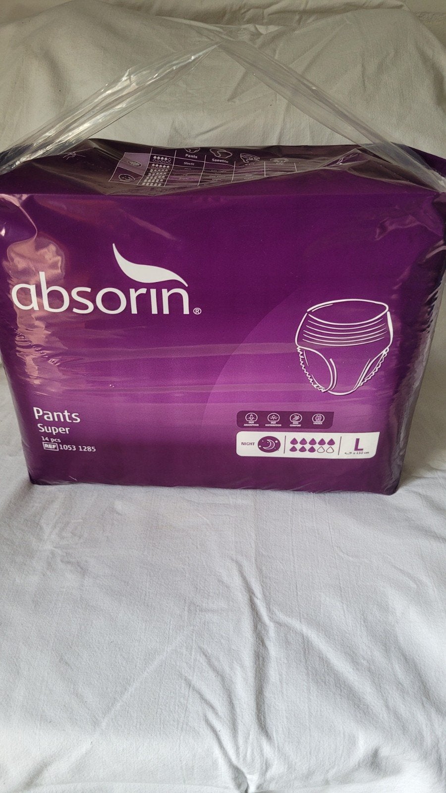 Absorin pants maat L nacht, Diversen, Verpleegmiddelen, Ophalen of Verzenden, Nieuw
