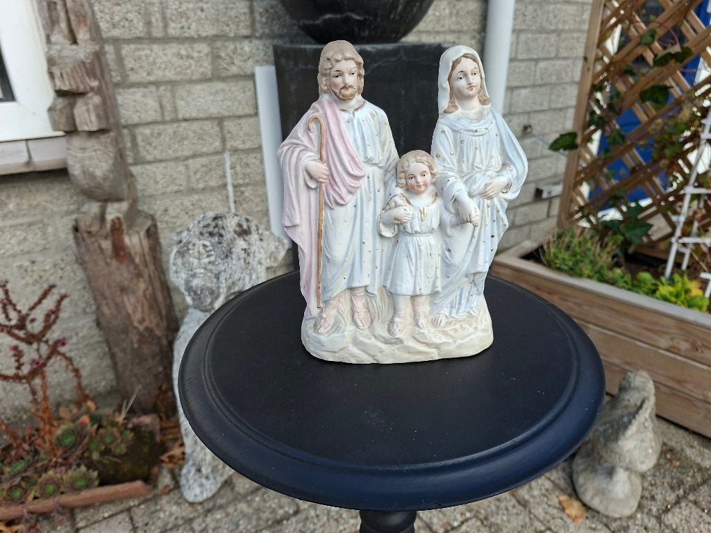 vintage oud beeld Maagd maria en kindje jezus en jozef heili, Ophalen of Verzenden