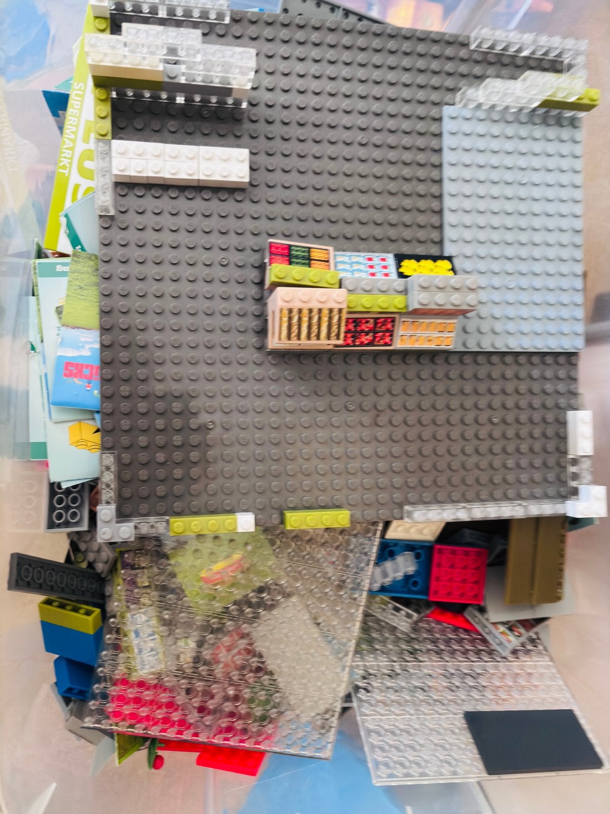 LEGO Plus Supermarkt - Complete set met grondplaten, Lego, Ophalen of Verzenden, Compleet, Complete set