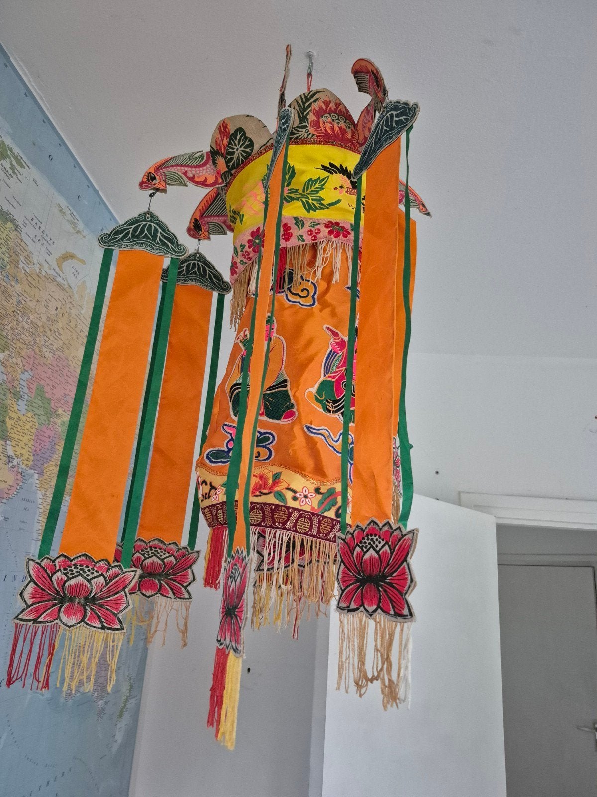 Heel bijzondere Chinese lamp / decoratie, Ophalen, Gebruikt, Meerkleurig, Oosters