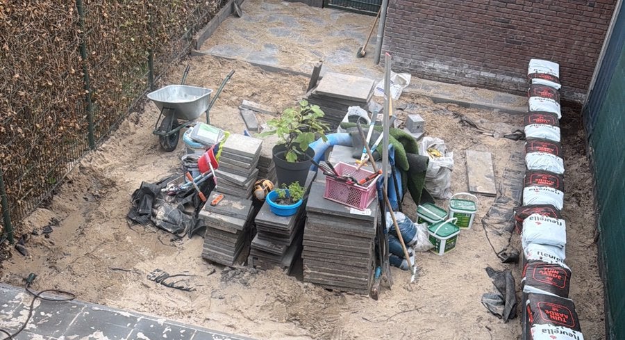 Tegels gratis af te halen, Tuin en Terras, Ophalen of Verzenden, Gebruikt, Beton, Terrastegels
