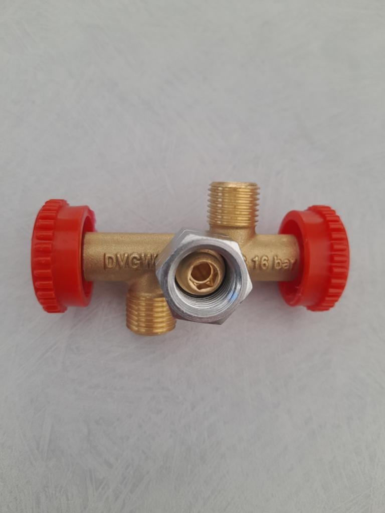 Gasverdeler voor gasfles - 3-weg aansluiting, Overige materialen, Minder dan 20 mm, Overige typen, Nieuw