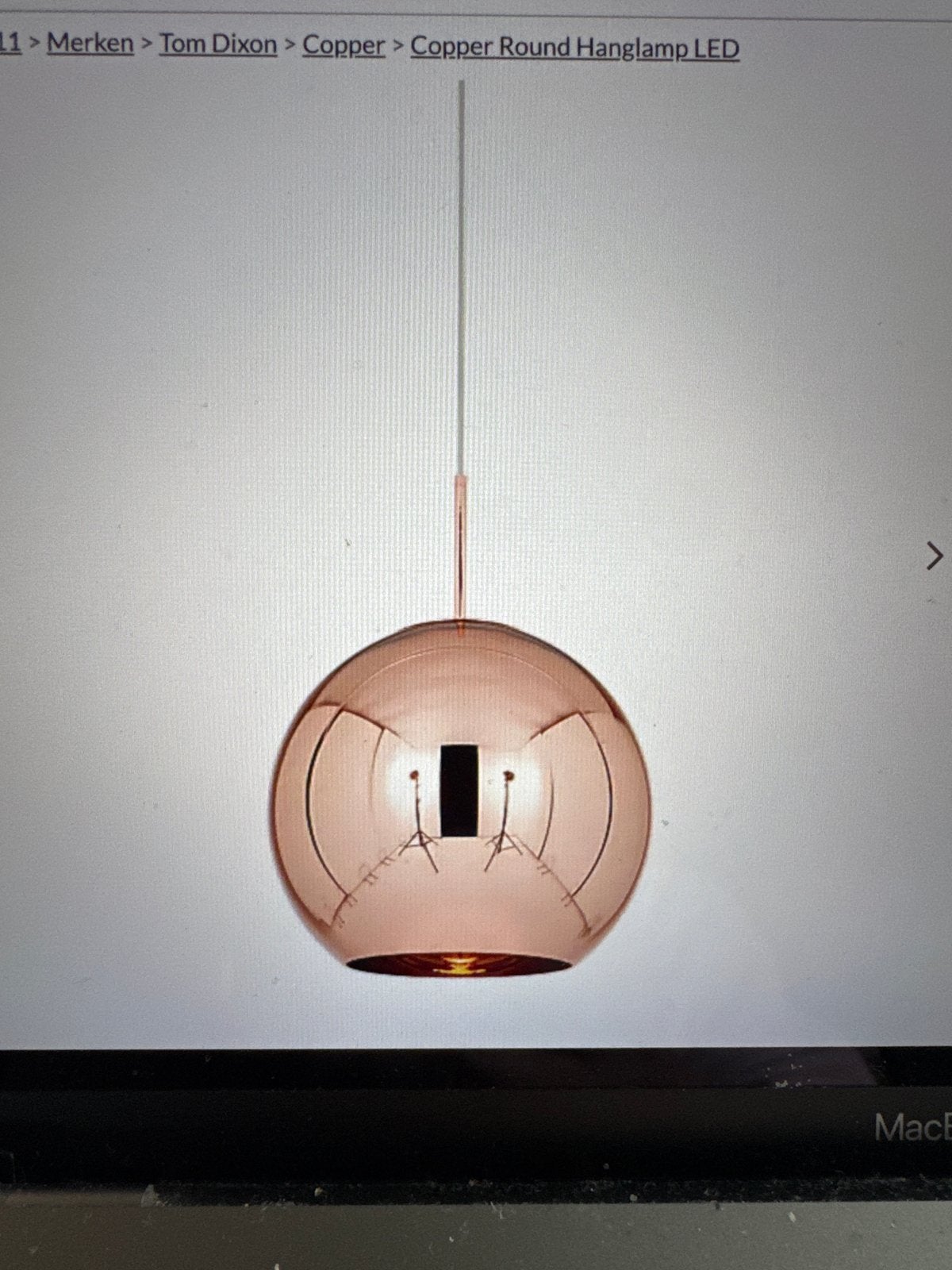 Originele Tom Dixon Copper Hanglamp - Goede Staat, Ophalen of Verzenden, Zo goed als nieuw, Kunststof
