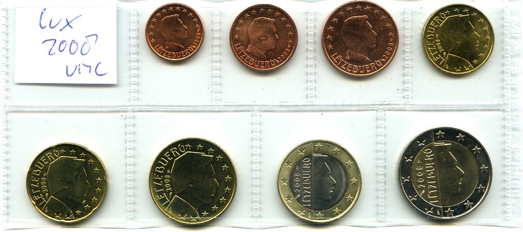 UNC set Luxemburg 2018 - 1 ct t/m 2 euro - Transportblister, Verzenden, Luxemburg, Overige waardes, Setje