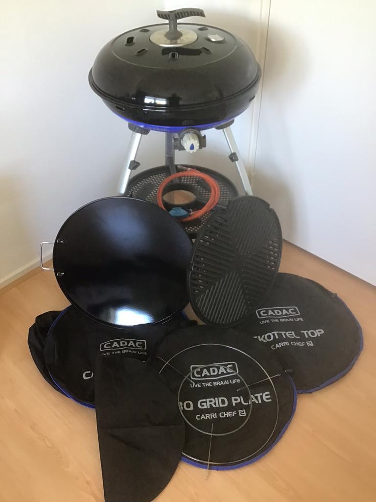 Cadac skottelbraai carri chef 2 nieuw model + accessoires., Ophalen, Zo goed als nieuw