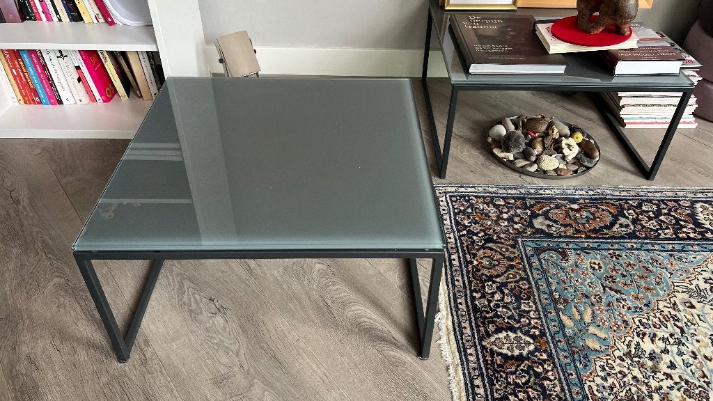 2 Vierkante bijzettafels -  60x60x30 cm hoog, perfecte staat, Ophalen, 50 tot 100 cm, Vierkant, 50 tot 100 cm