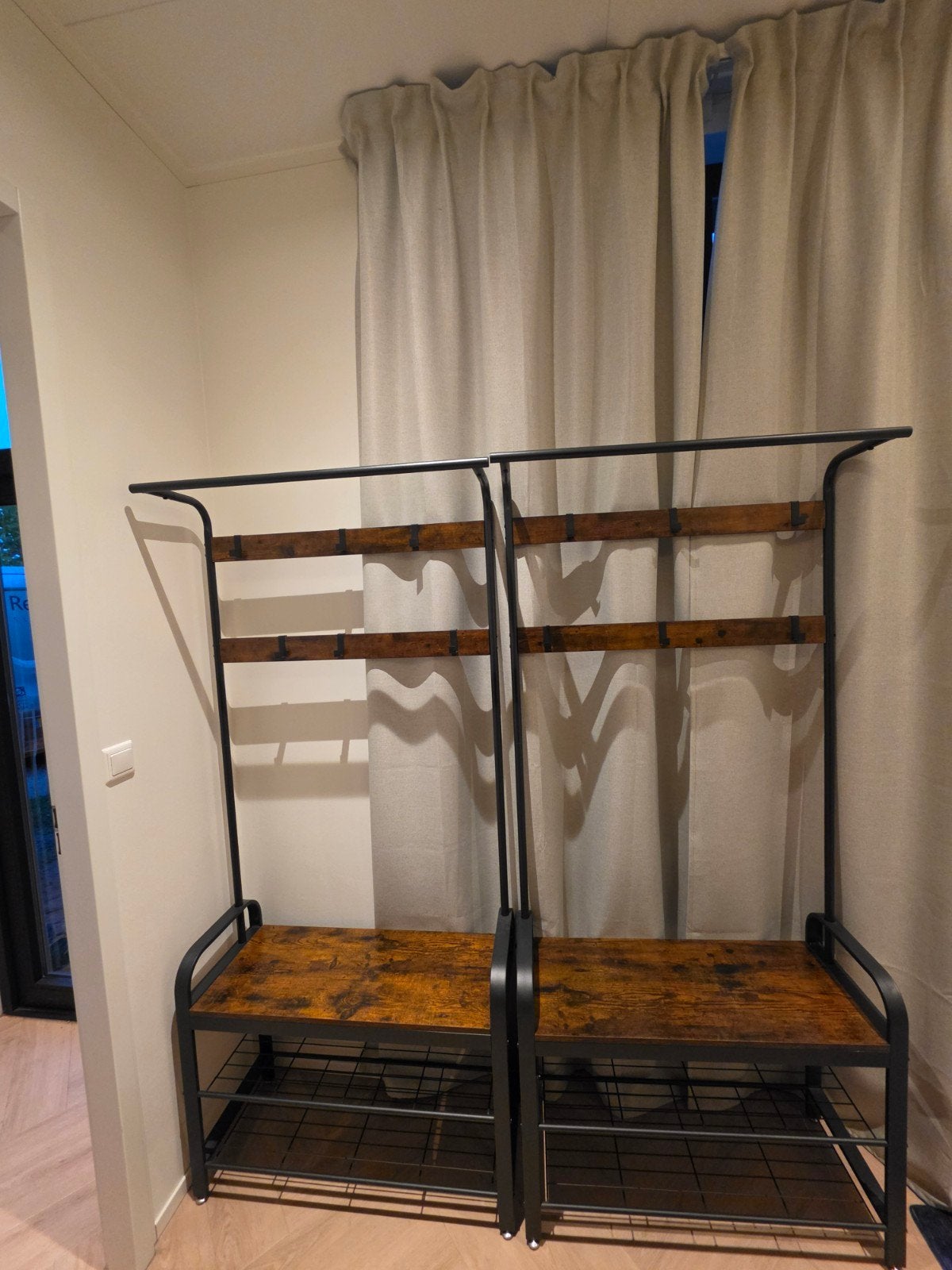 Kapstok met schoenenrek en zitbankje - 82x185x34 cm, Huis en Inrichting, Ophalen, Overige typen, Zo goed als nieuw, Metaal