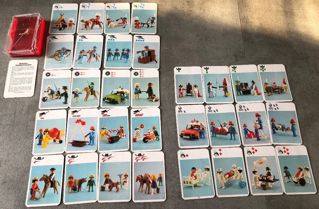 PLAYMOBIL - KAARTEN - JAREN 1970 - COMPLEET - SCHEURTJE, Ophalen of Verzenden, Zo goed als nieuw