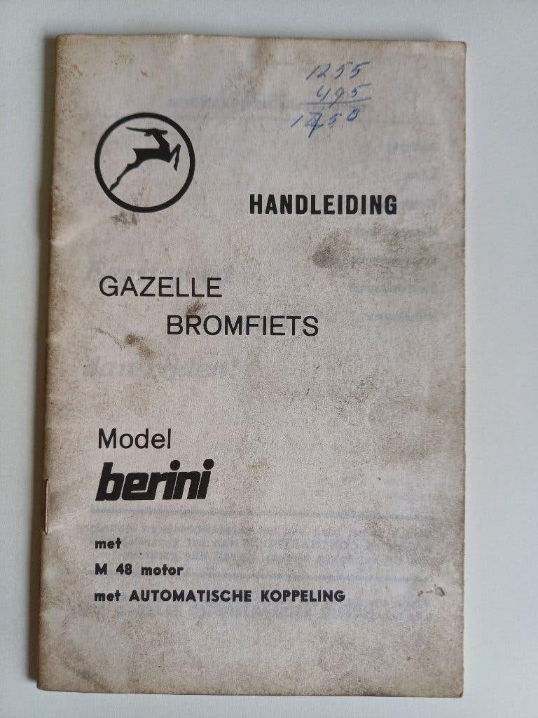 Handleiding Gazelle Berini M 48 motor, Fietsen en Brommers, Ophalen of Verzenden, Gebruikt