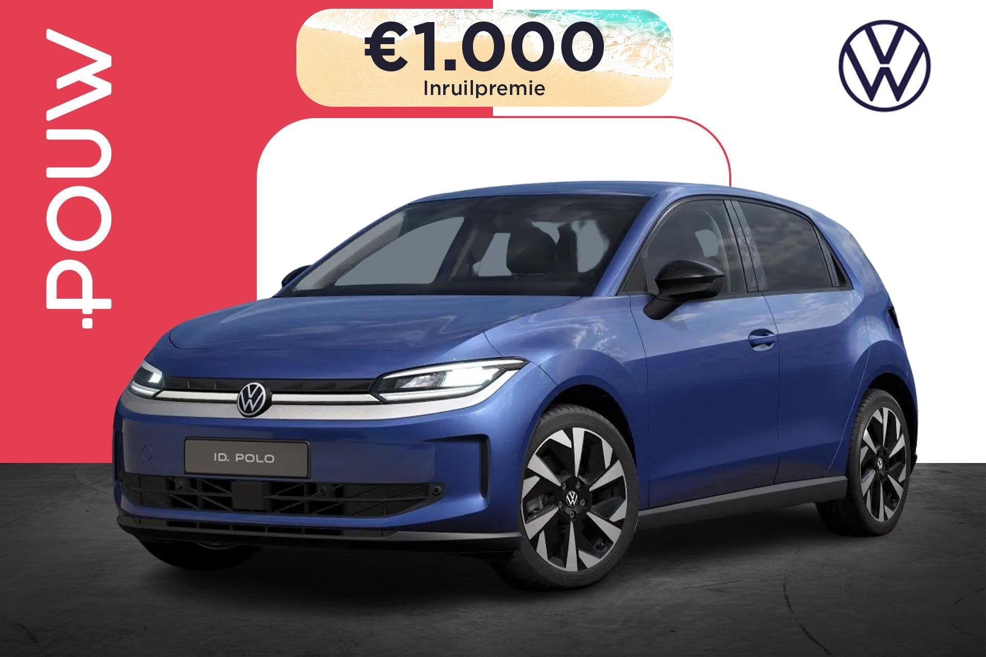 Volkswagen ID. Polo Life First Edition 211pk 52 kWh | LMV 18, Auto's, Volkswagen, 12 maanden, Stof, 453 km, Zwart