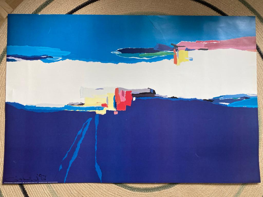 Blauw landschap, 1987 - Gerard ‘t Hart, Ophalen of Verzenden