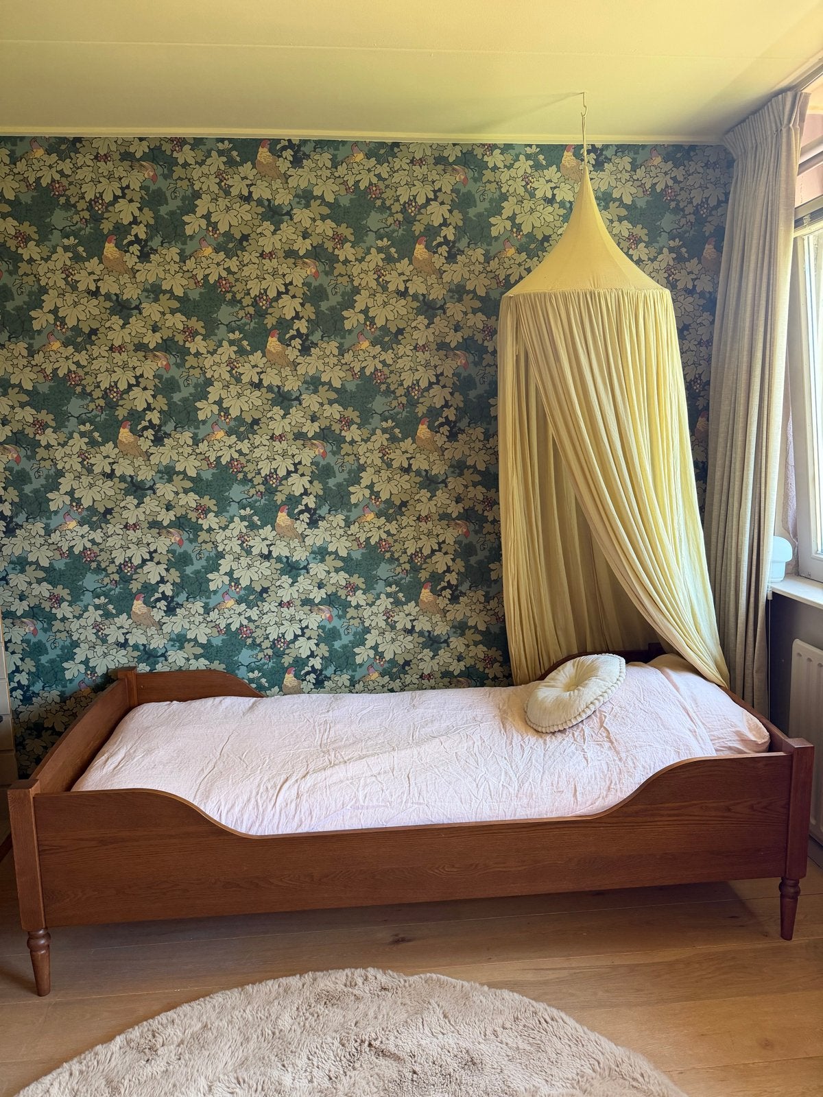 Vintage look eenpersoonsbed 90x190 cm, Ophalen, 90 cm, Eenpersoons, 190 cm of minder