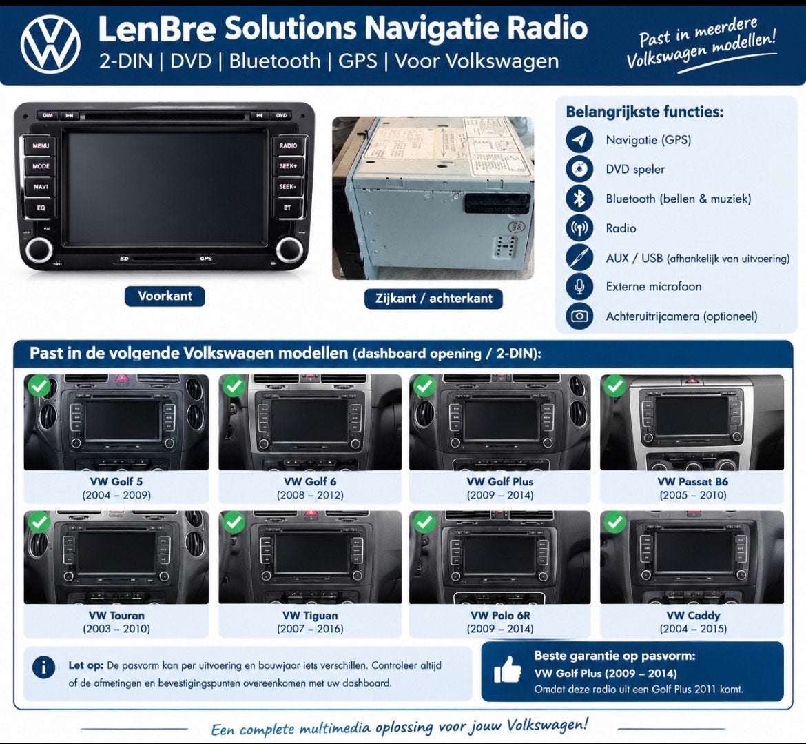 Volkswagen Navigatie Autoradio - RNS stijl (2 stuks), Auto diversen, Ophalen of Verzenden, Gebruikt