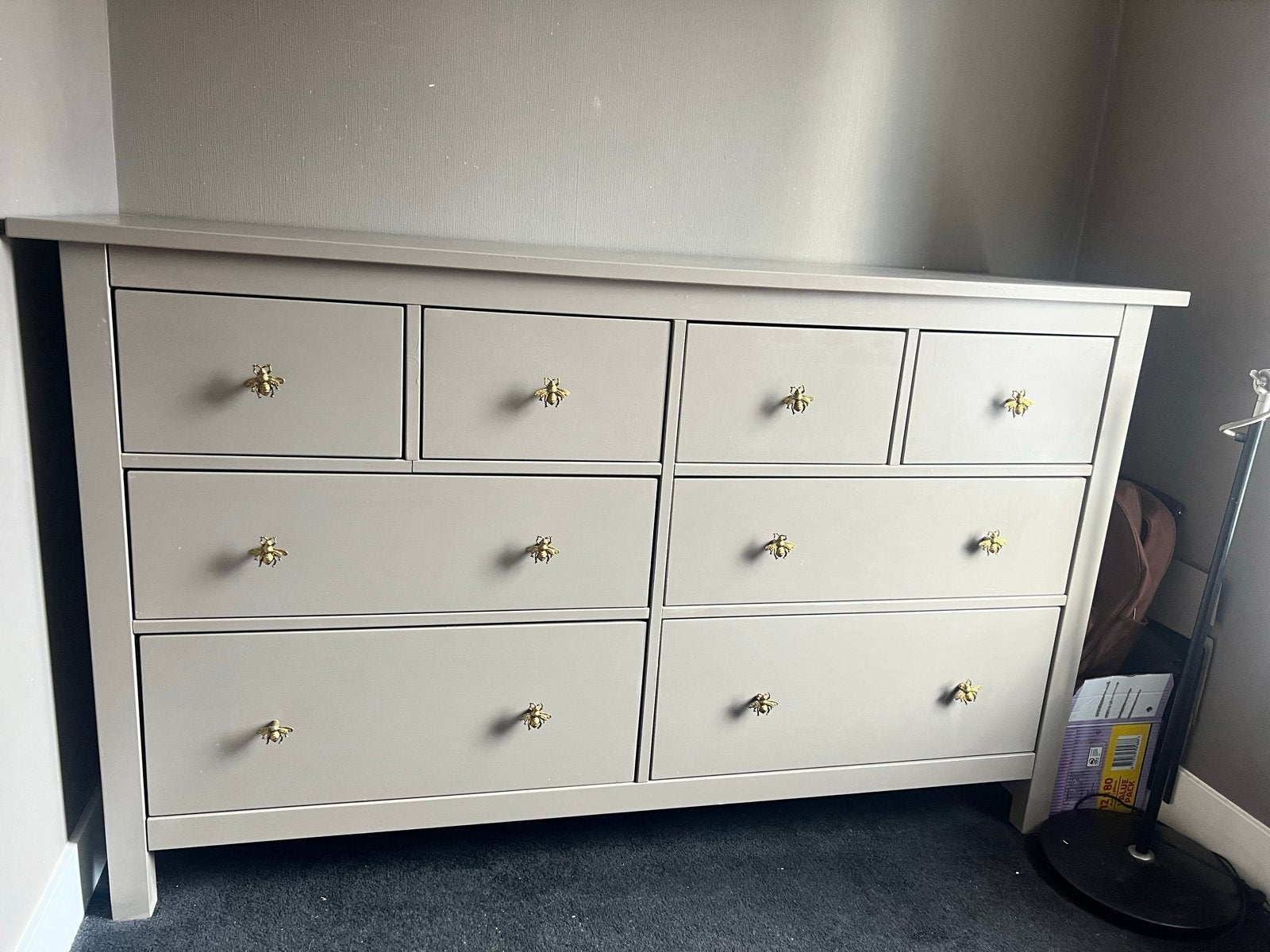 IKEA Hemnes ladekast met 8 lades - taupe, Ophalen, Gebruikt, 5 laden of meer, 150 tot 200 cm