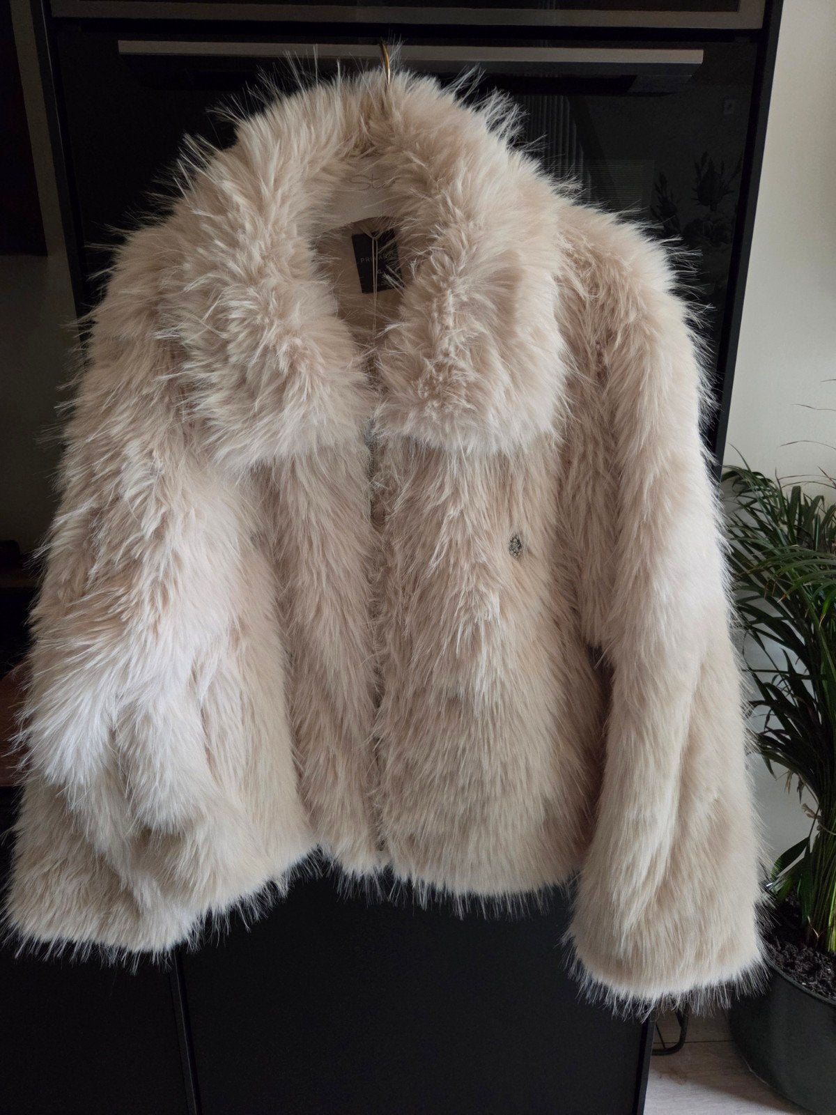 Primark faux fur jas XL, Primark, Zwart, Maat 46/48 (XL) of groter, Nieuw