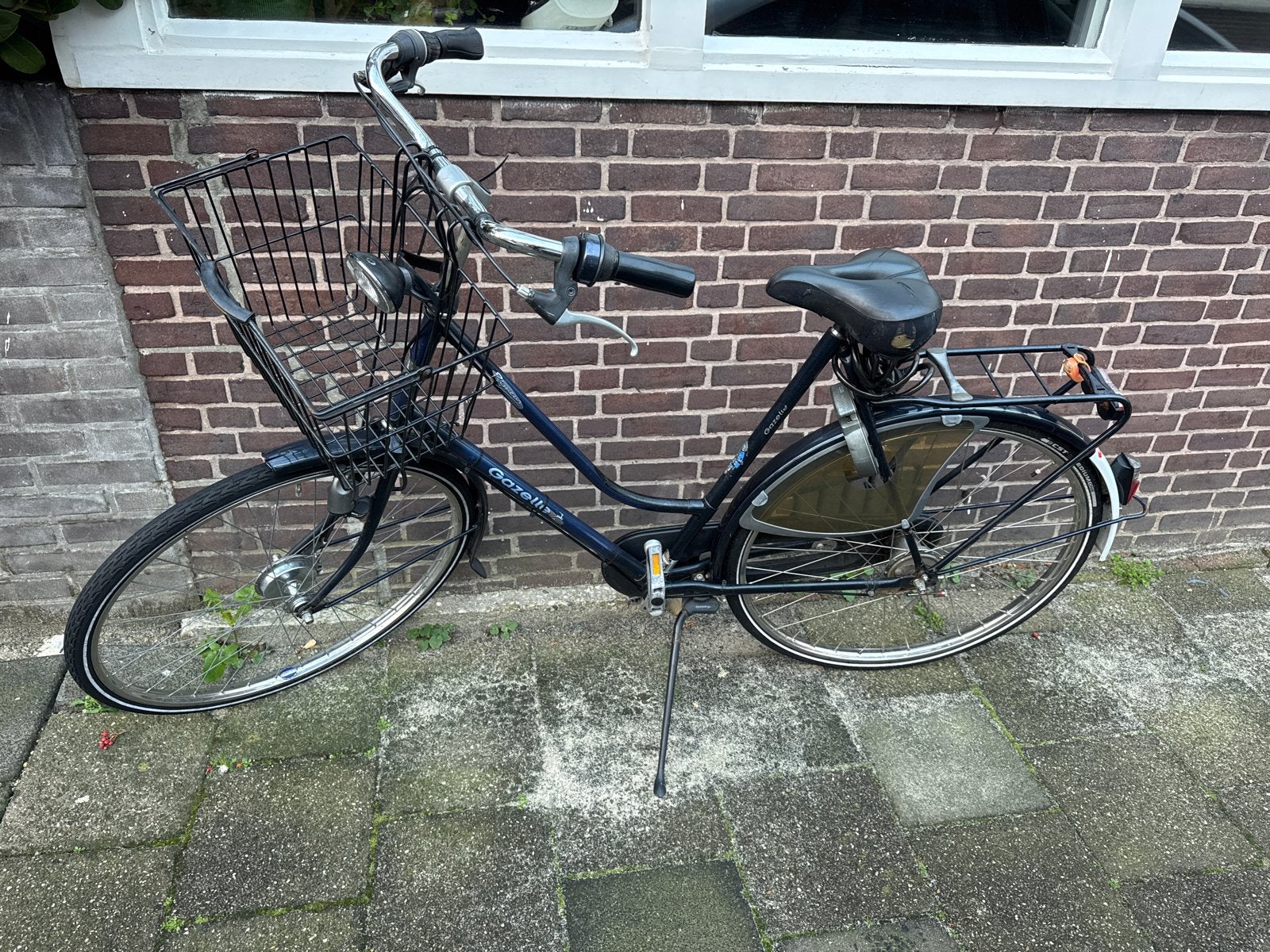 Gazelle stadsfiets met mand - Goede staat, Ophalen, Velgrem, Versnellingen, Gazelle