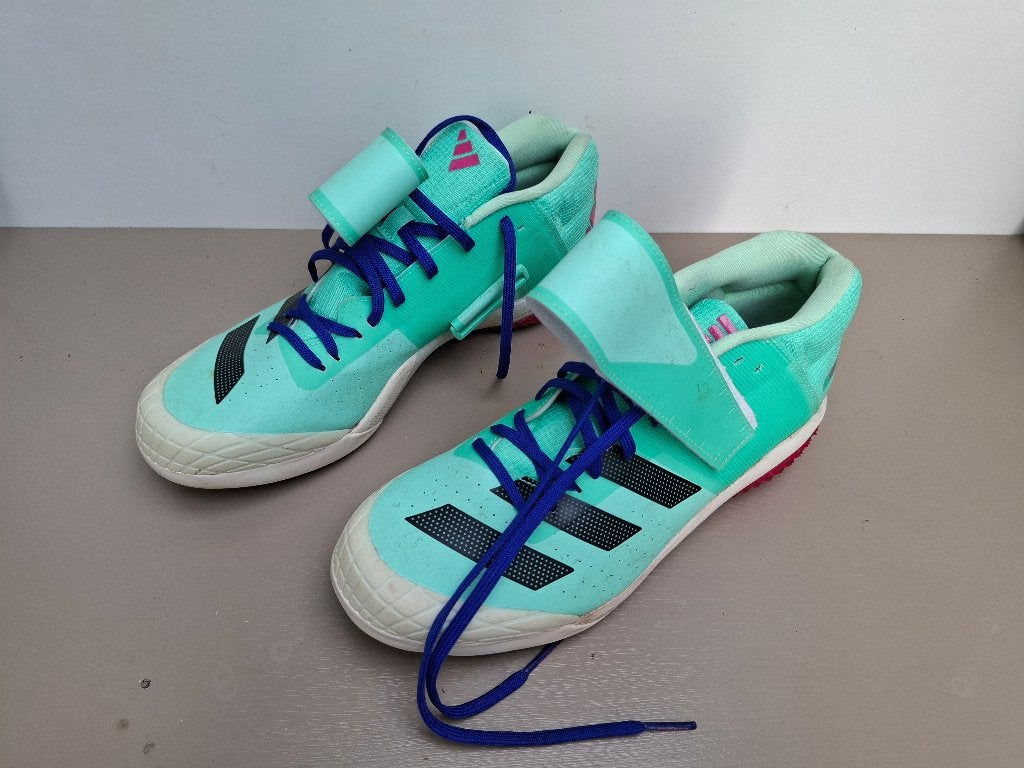 Speerwerpen atletiek Adidas werpschoenen in nieuwstaat, Overige merken, Verzenden, Zo goed als nieuw, Overige sporten