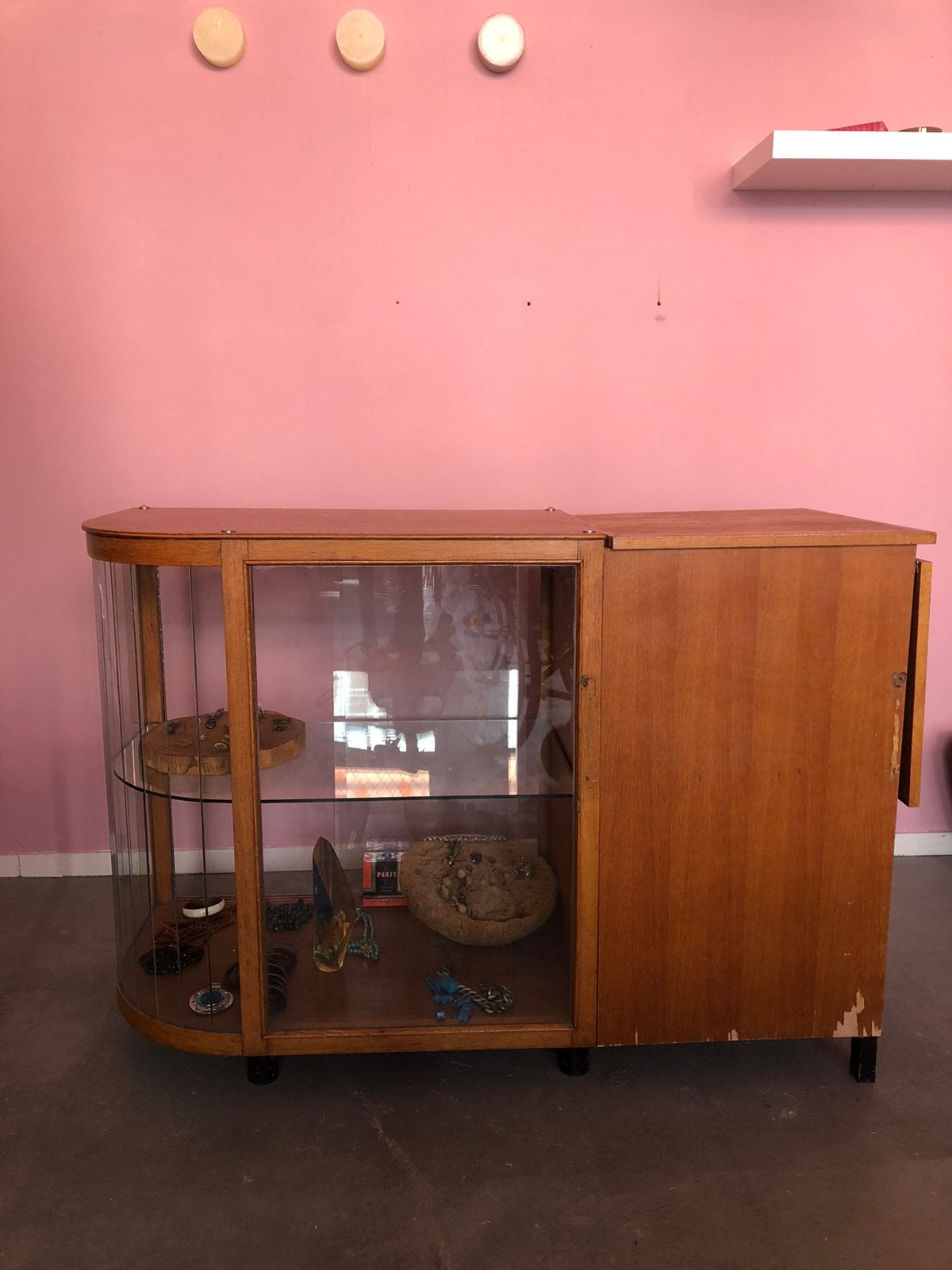 Dressoir, oud, opknappertje., Ophalen, Zo goed als nieuw, 25 tot 50 cm, Glas