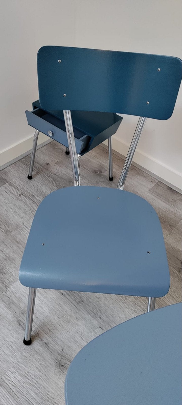 Vintage slaapkamerset Wim Rietveld design, Ophalen, Zo goed als nieuw, Blauw, Twee