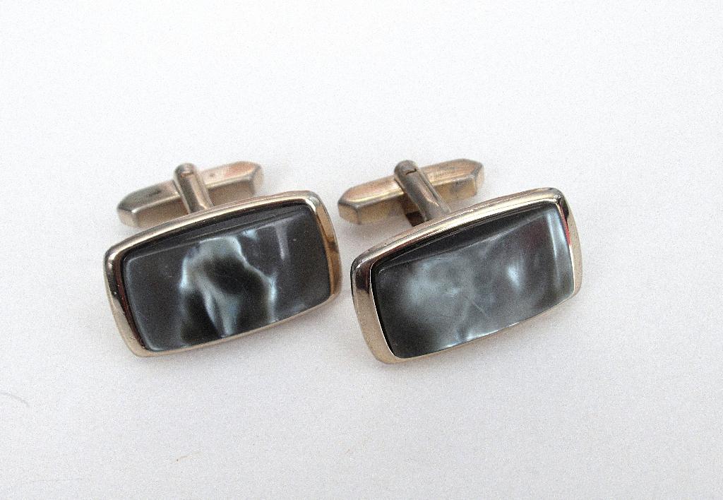 Vintage manchetknopen met parelmoer inleg., Sieraden, Tassen en Uiterlijk, Manchetknopen, Ophalen of Verzenden, Gebruikt, Overige materialen