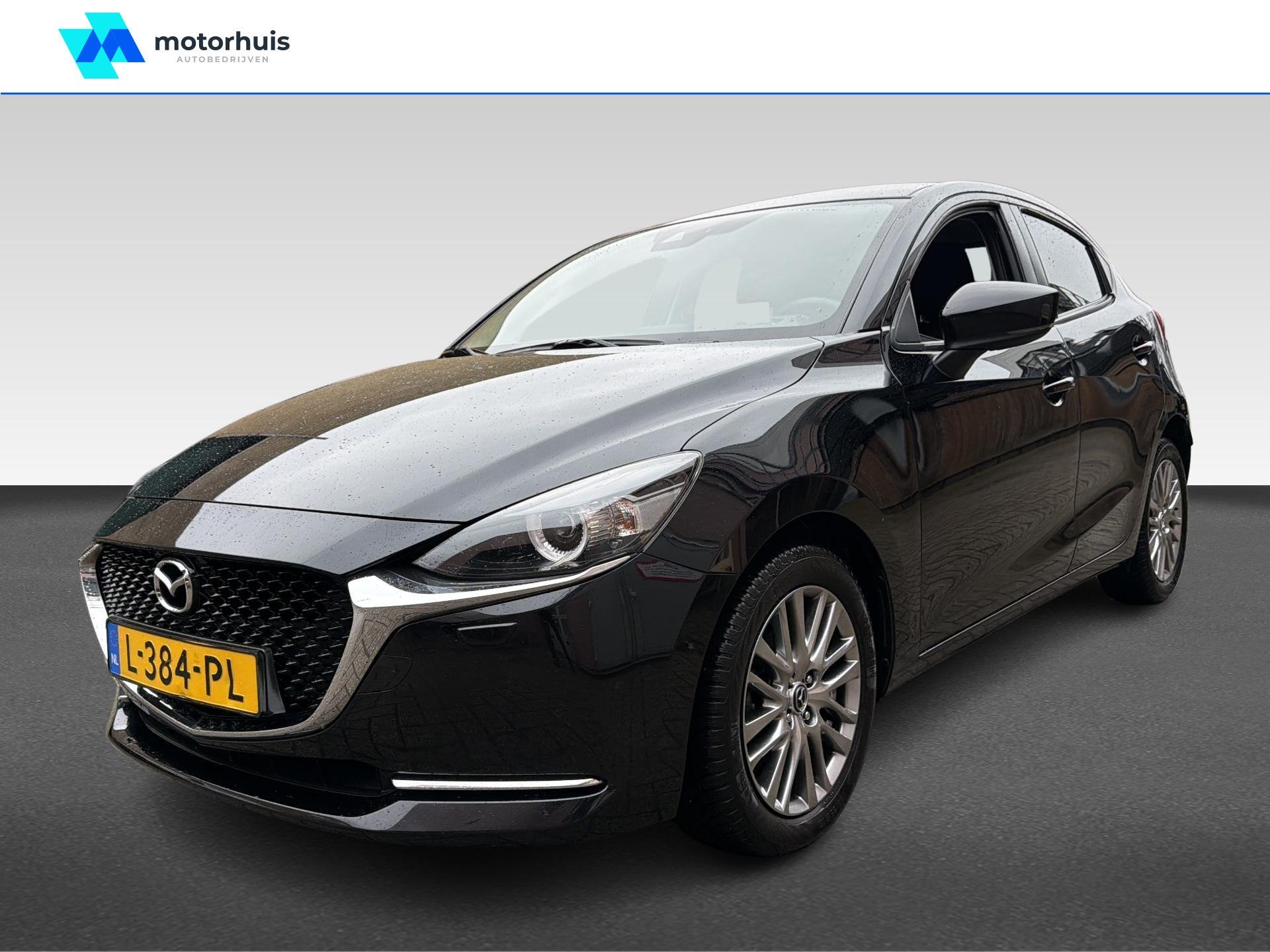 Mazda 2 1.5 SKYACTIV-G 90PK Luxury, Auto's, Voorwielaandrijving, 4 cilinders, Zwart, Origineel Nederlands