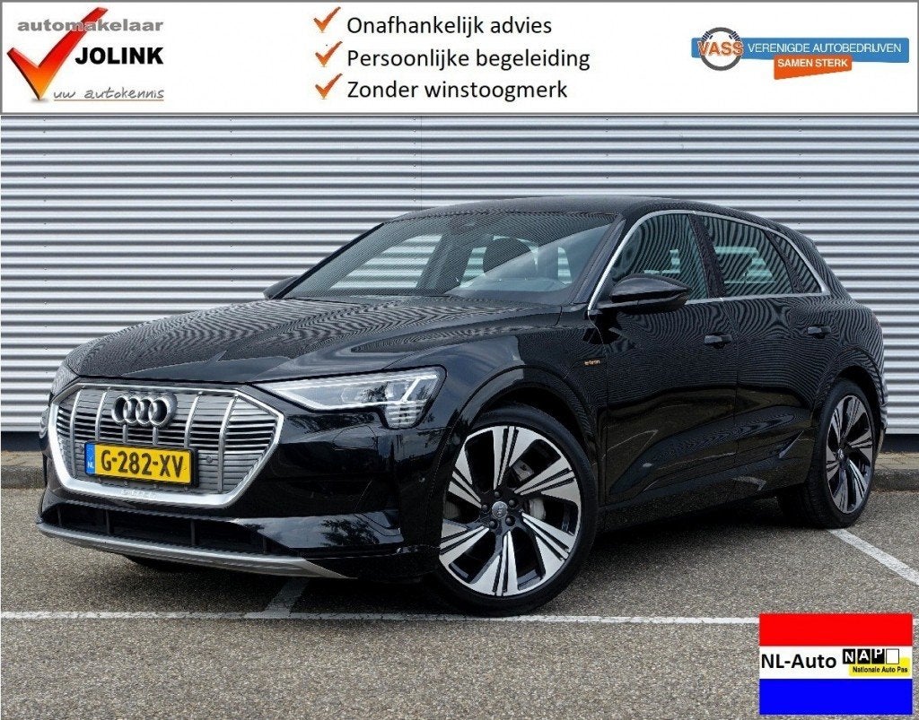 Audi E-TRON 55 Quattro ProLine S I NL-Auto I 100% dealer I S, 131 €/maand, 95 kWh, Met garantie (alle), Zwart
