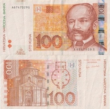 KROATIE 2002 100 kuna #41a VF, Verzenden, Overige landen, Los biljet