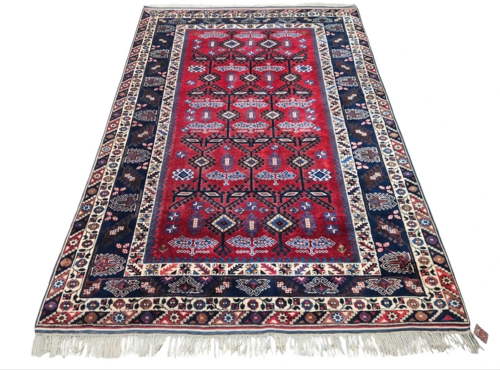 Handgeknoopt vintage oosters wol tapijt Anatolia 200x288cm, Crème, Persian, Perzisch, vintage, oosters, hype, 150 tot 200 cm, 200 cm of meer