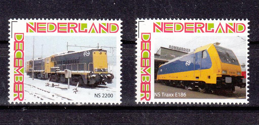 trein persoonlijke december: NS 2200 + NS Traxx E186, Ophalen of Verzenden, Na 1940, Postfris