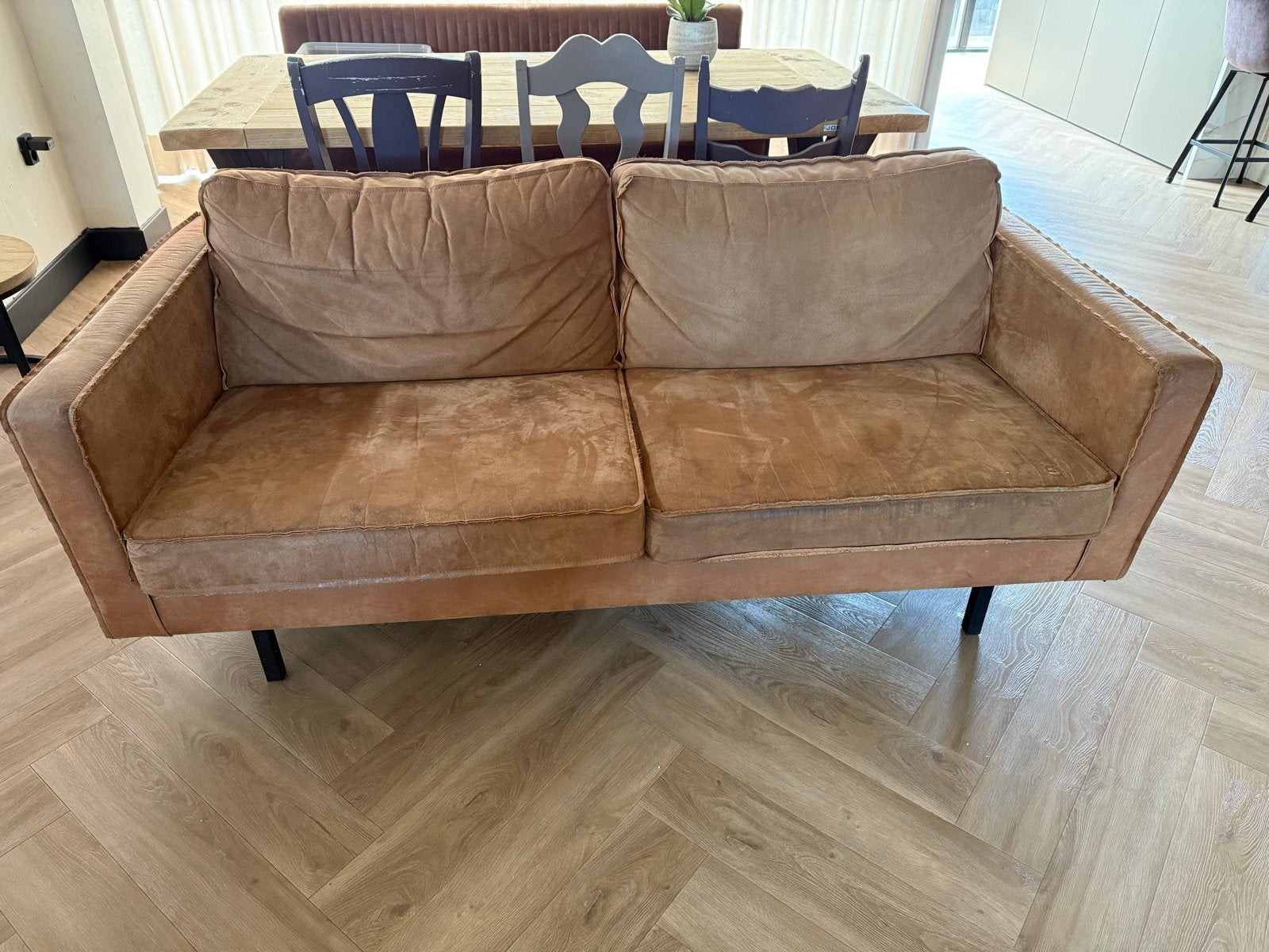 Woood Rodeo 2-zits bank en loveseat - Gebruikt, Ophalen, Gebruikt, Tweepersoons, 75 tot 100 cm