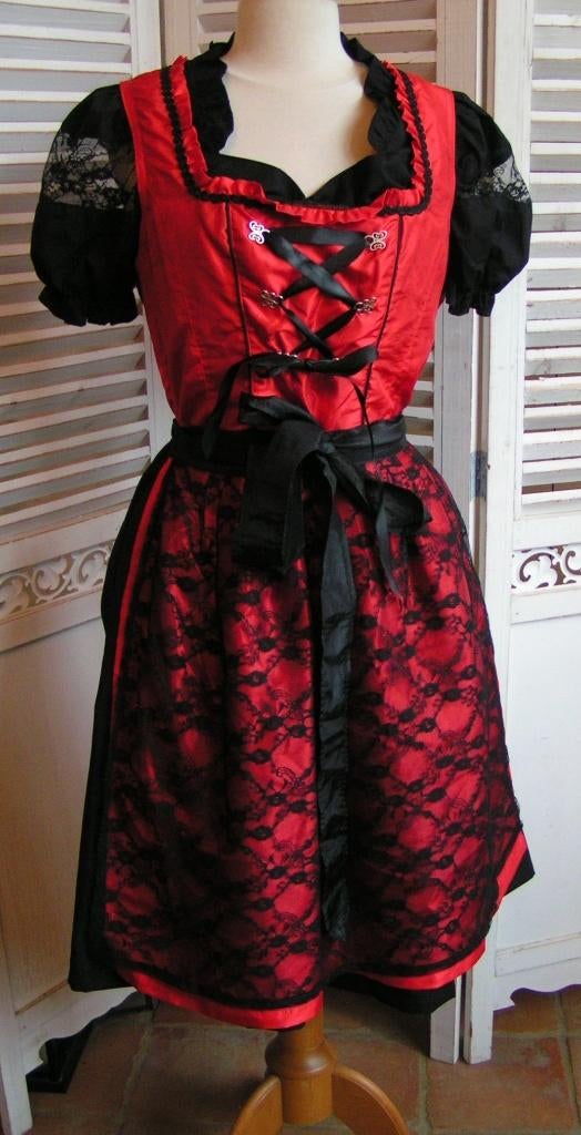 tiroler dirndl jurk,schort en blouse maat 40 nr TT 1222, Verzenden, Zo goed als nieuw, Maat 38/40 (M), Overige thema's