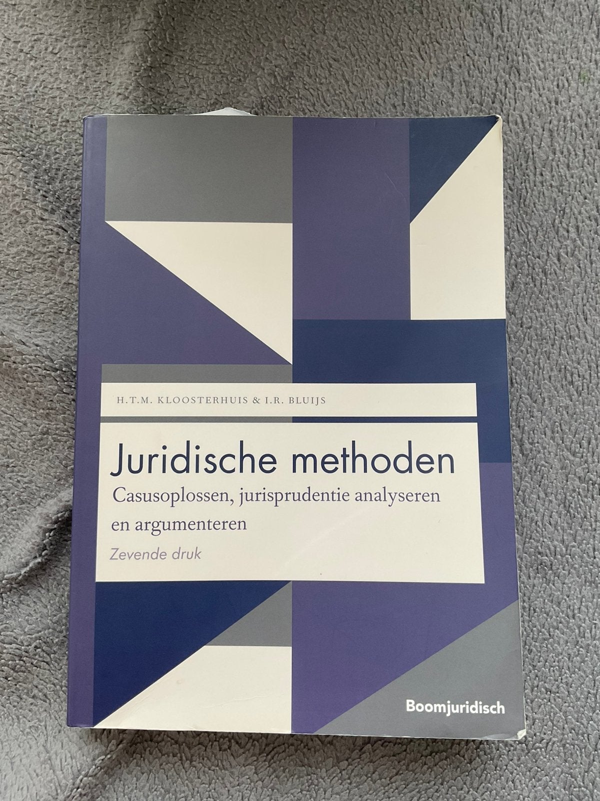 H.T.M. Kloosterhuis - Juridische methoden, zevende editie, Boeken, Studieboeken en Cursussen, Verzenden, Zo goed als nieuw, H.T.M. Kloosterhuis; I.R. Bluijs