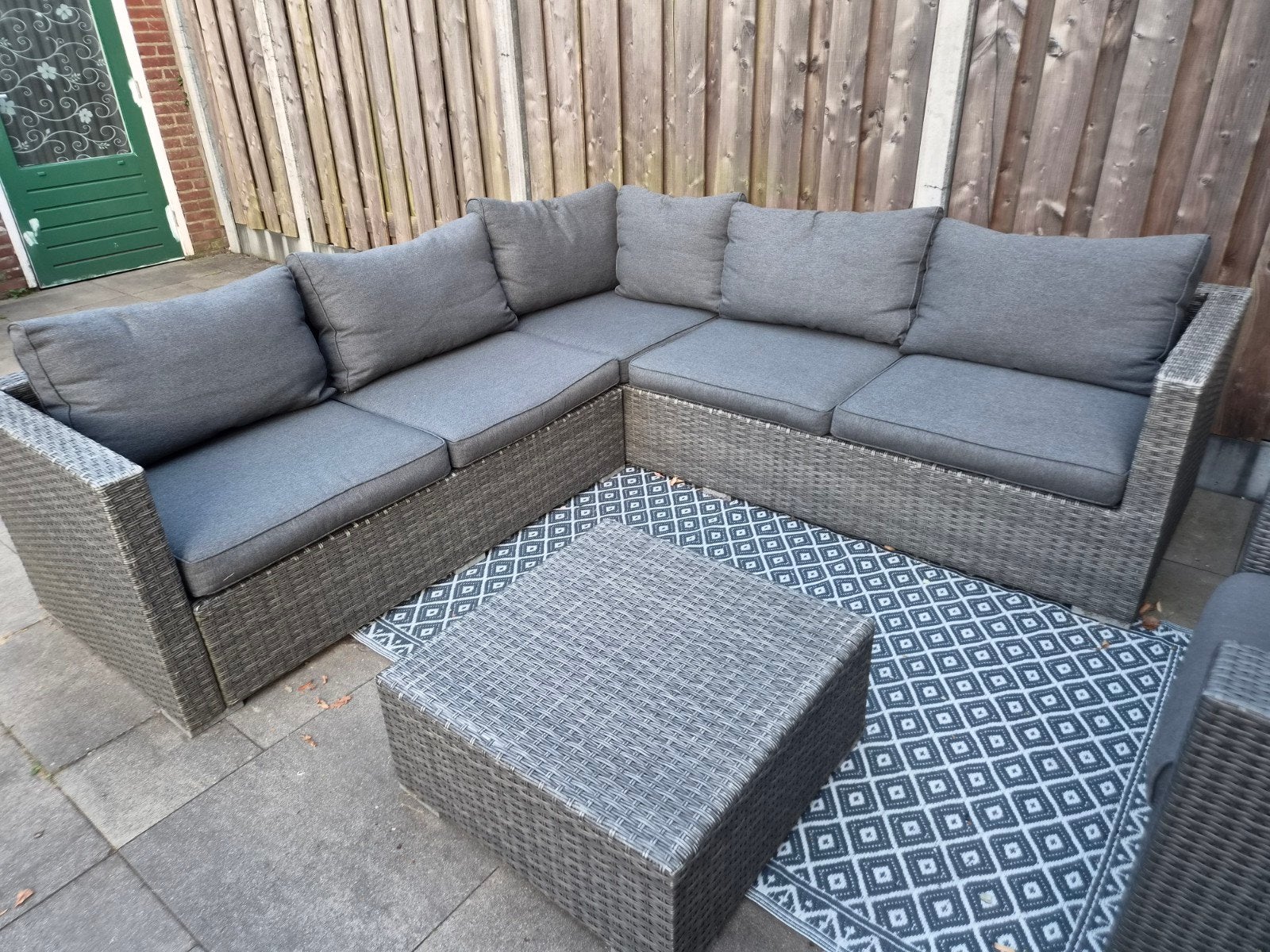 Loungeset Pure Collection met Kussens en tafel, Tuin en Terras, Tuinsets en Loungesets, Ophalen, 5 zitplaatsen, Gebruikt, Bank