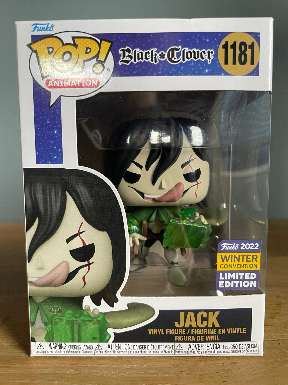 Funko Pop Jack Black Clover 1181 Winter Convention, Ophalen of Verzenden, Nieuw