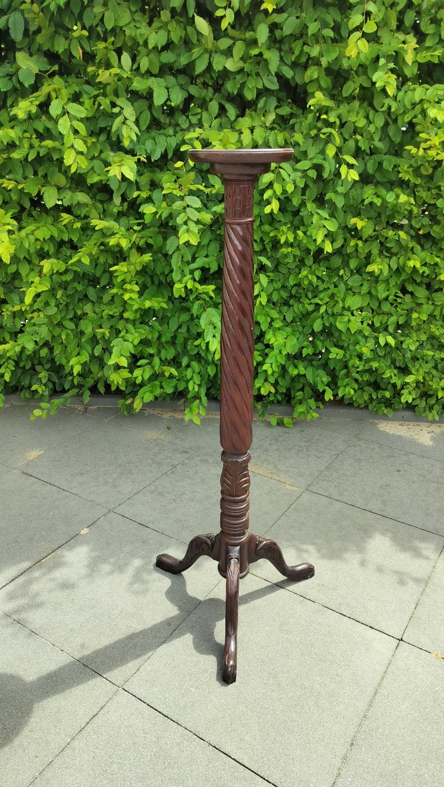 Mooie Teakhouten Pied de Stal / Plantentafeltje - 138 cm, Ophalen