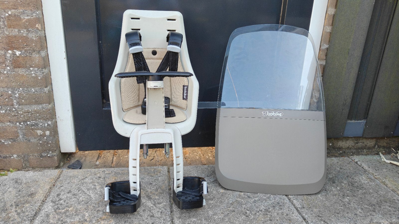 teab Bobike fietsstoeltje voorzijde incl. windscherm en voet, Ophalen, Voorzitje, Bobike, 0 t/m 13 kg