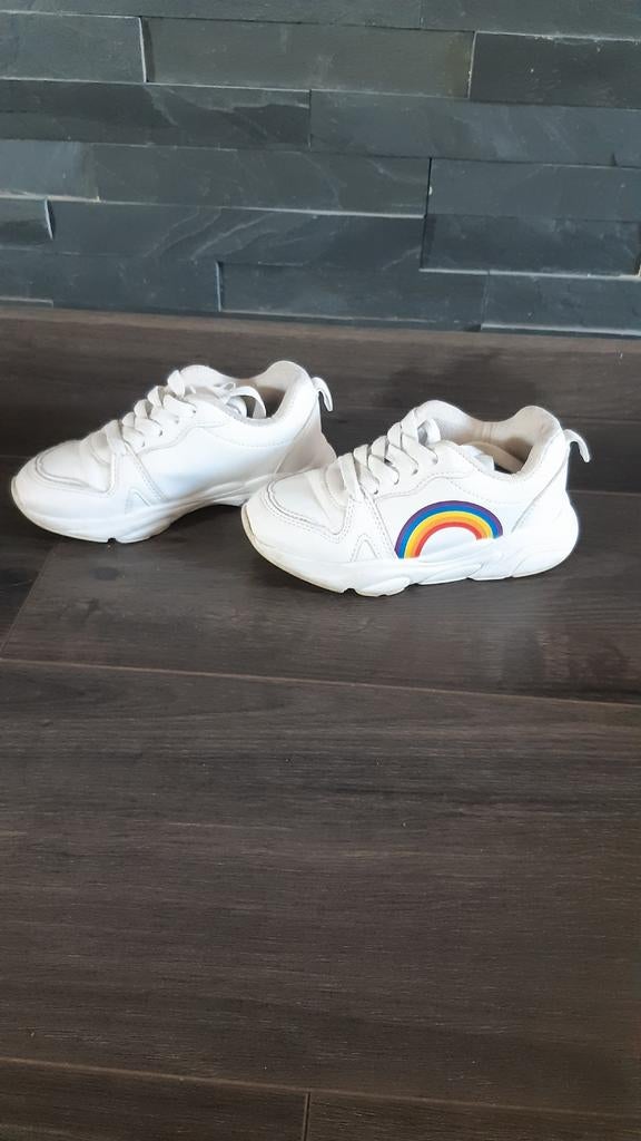 K3 Schoenen Maat 28 - Wit met Regenboog, Gebruikt, Meisje, K3, Schoenen
