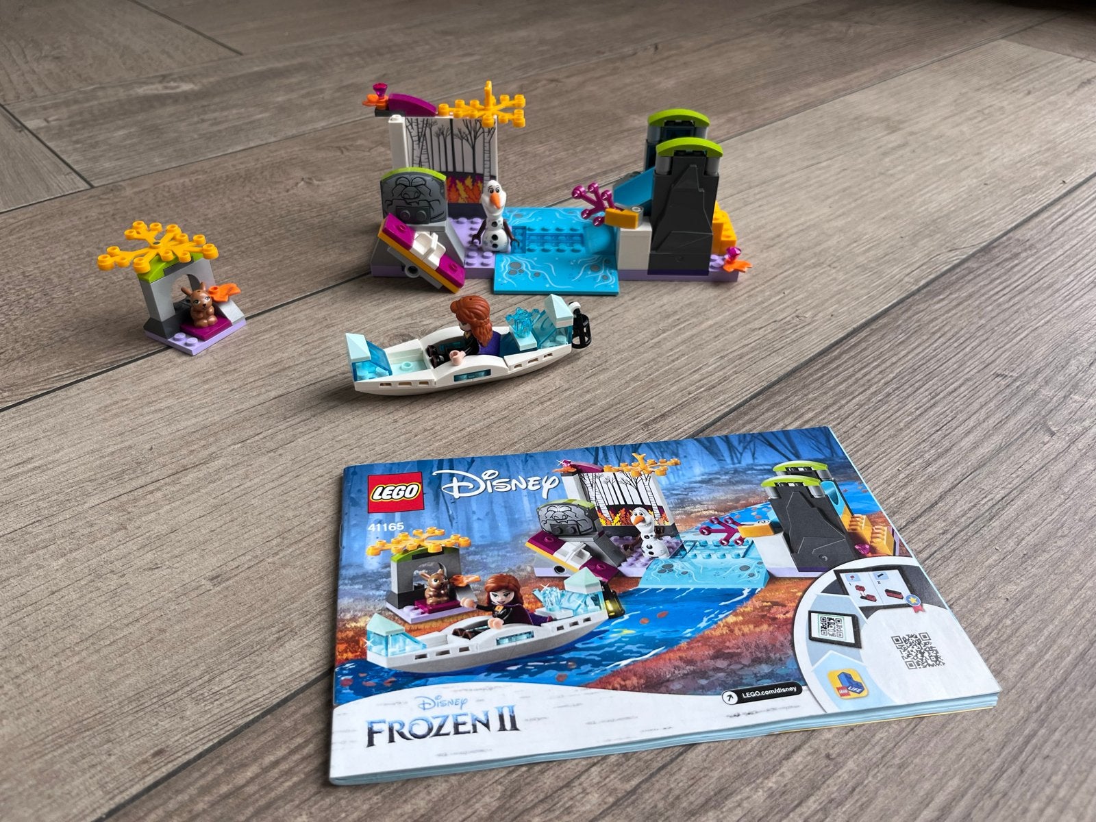 Lego Disney Frozen II 41165 Anna's Kano Expeditie, Lego, Ophalen of Verzenden, Zo goed als nieuw, Compleet