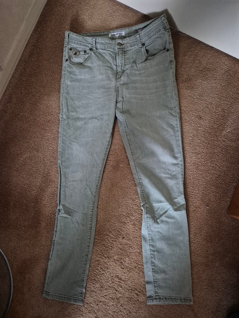 Lois jeans Celia groen en zand 33 34, Overige kleuren, Ophalen of Verzenden, Zo goed als nieuw, Lois