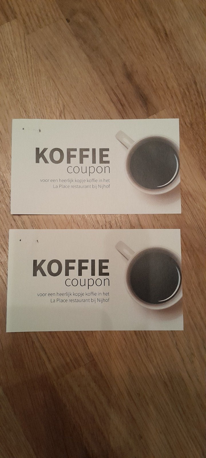 Nijhof Baarn ~ gratis koffie ~ 2 stuks, Twee personen