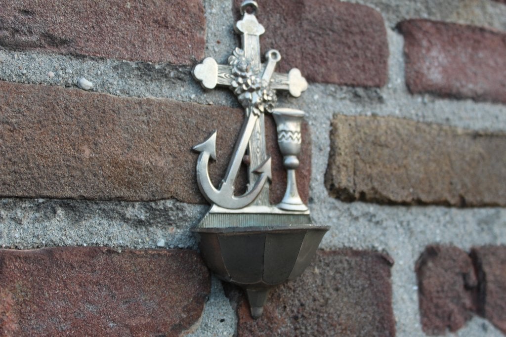 wijwaterbakje,  religieuze waterkom, Antiek en Kunst, Ophalen of Verzenden